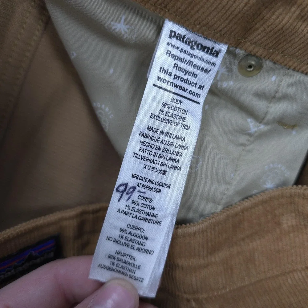 Patagonia Pants Womens 28 Brown Everyday Cords Corduroy‎ Stretch Outdoors Casual